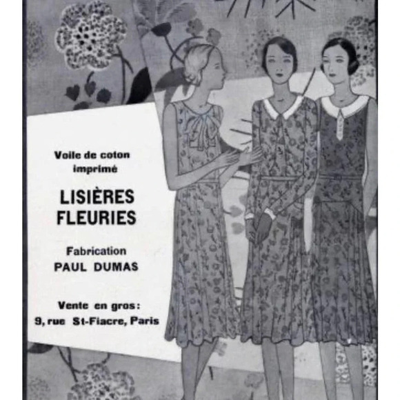 Vintage 50s Ribbon Belt Circle Skirt Lisieres Fleuries Paul Dumas Floral Large - Picture 10 of 10